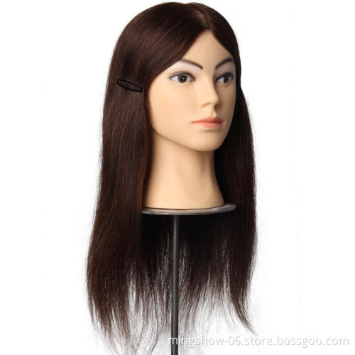 Natural hair training mannequins head with long hair